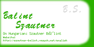 balint szautner business card